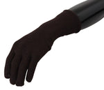 Dolce & Gabbana Elegant Silk Cashmere Brown Men's Gloves