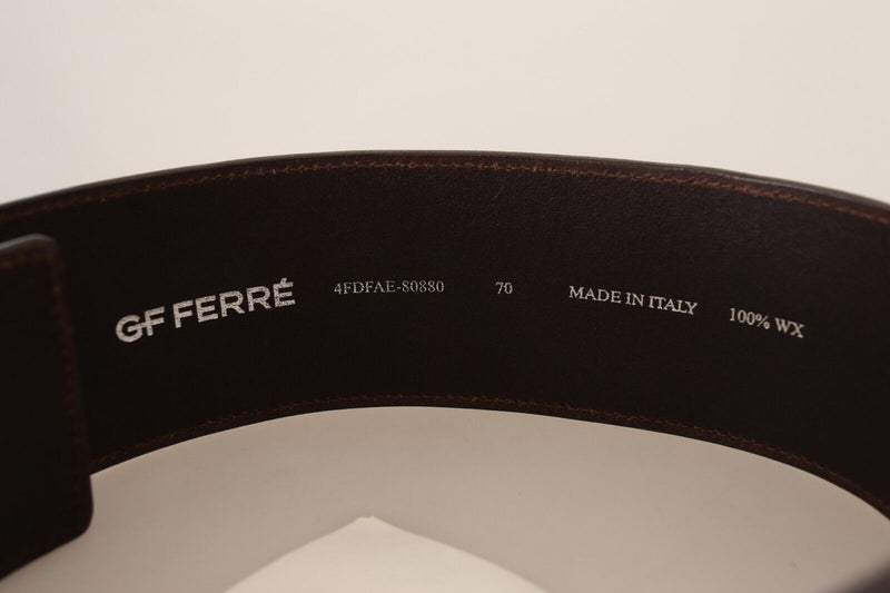 GF Ferre Elegant Genuine Leather Fashion Belt - Chic Women's Brown