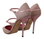 Dolce & Gabbana Pink Glitter High Heel Women's Sandals