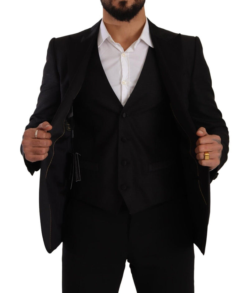 Dolce & Gabbana Sicilia Slim Fit Black Suit Men's Ensemble