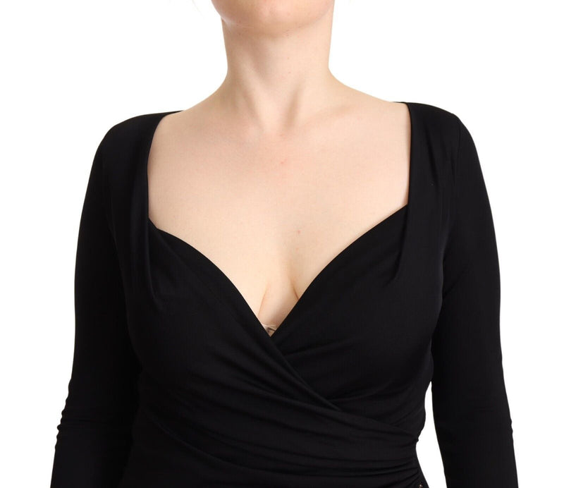 GF Ferre Elegant Black Sheath Dress with Sweetheart Women's Neckline