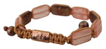 Nialaya Multicolor Crystals Logo Embellished Adjustable Women's Bracelet