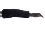 Dolce & Gabbana Elegant Elbow-Length Beaver Fur Women's Gloves