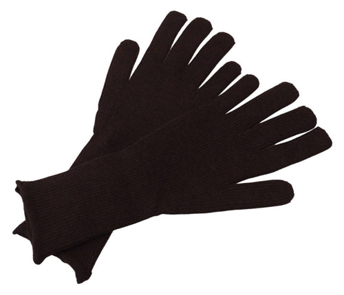 Dolce & Gabbana Brown Cashmere Silk Hands Mitten Mens Men's Gloves