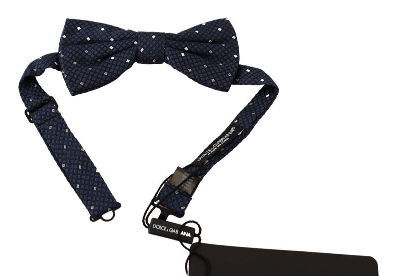 Dolce & Gabbana Elegant Silk Bow Tie in Dark Men's Blue