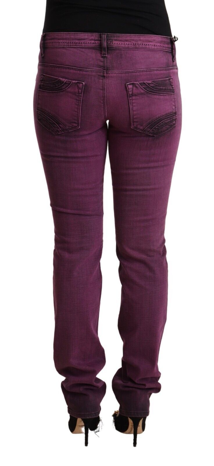 Costume National Elegant Purple Slim Fit Denim Women's Jeans