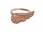 Nialaya Elegant Pink Gold CZ Crystal Women's Ring