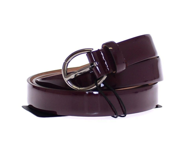 Dolce & Gabbana Purple Leather Logo Cintura Women's Belt