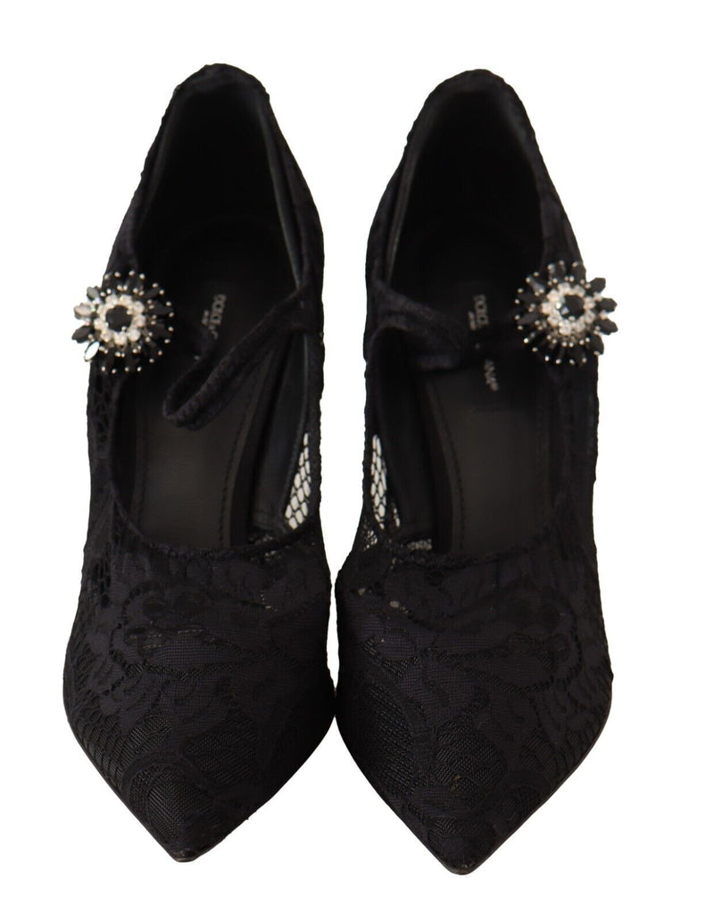 Dolce & Gabbana Elegant Black Lace Stiletto Women's Pumps