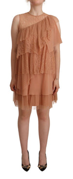 Liu Jo Chic Pink Sleeveless Tiered Mini Women's Dress