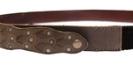 Dolce & Gabbana Brown Leather Logo Cintura Gürtel Men's Belt