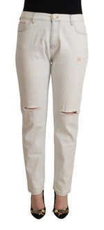 PINKO White Mid Waist Skinny Denim Women's Jeans