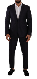 Dolce & Gabbana Elegant Slim Fit Wool Silk Cashmere Men's Men's Suit