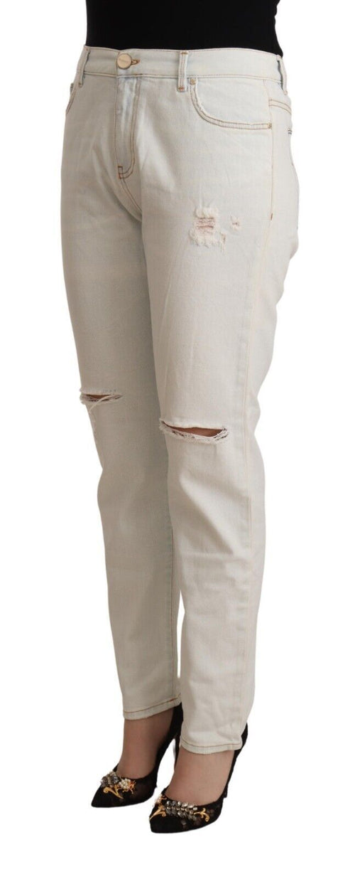 PINKO White Mid Waist Skinny Denim Women's Jeans