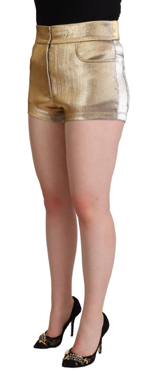 Dolce & Gabbana Elegant Metallic Gold Hot Women's Pants