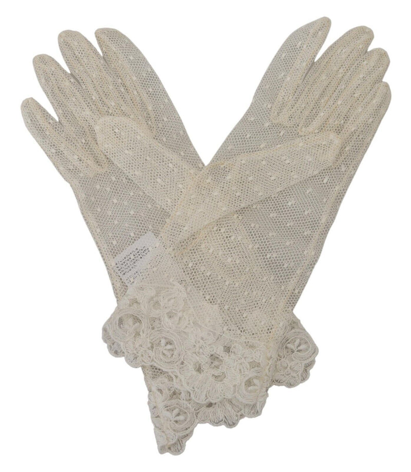 Dolce & Gabbana Chic White Wrist Length Women's Gloves