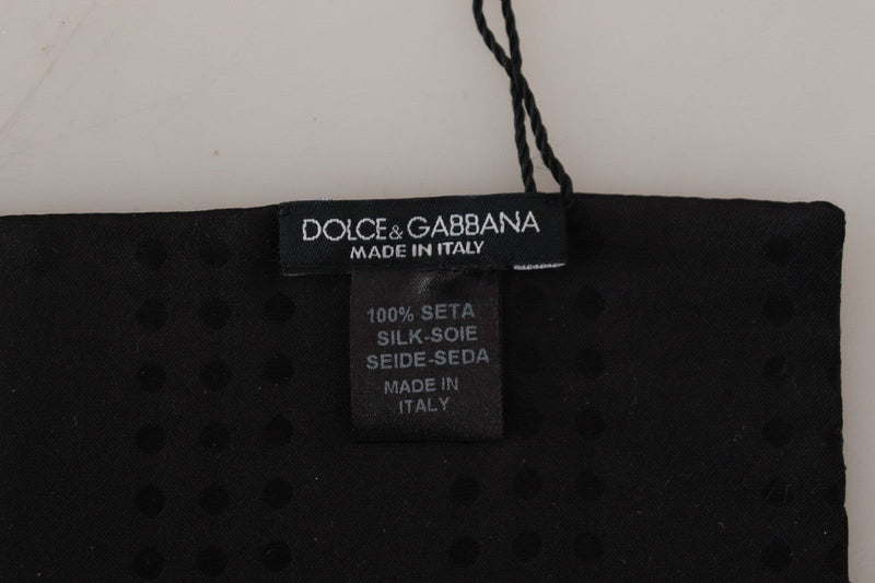 Dolce & Gabbana Elegant Silk-Wool Fringed Scarf in Dark Men's Blue