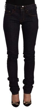 GF Ferre Chic Black Slim Fit Designer Women's Jeans