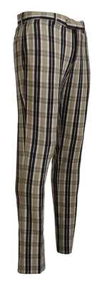 BENCIVENGA Chic Multicolor Checkered Cotton Men's Pants