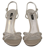 Dolce & Gabbana Crystal-Embellished Silk Blend Women's Heels