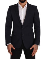 Dolce & Gabbana Sleek Navy Martini Slim Fit Wool Men's Blazer