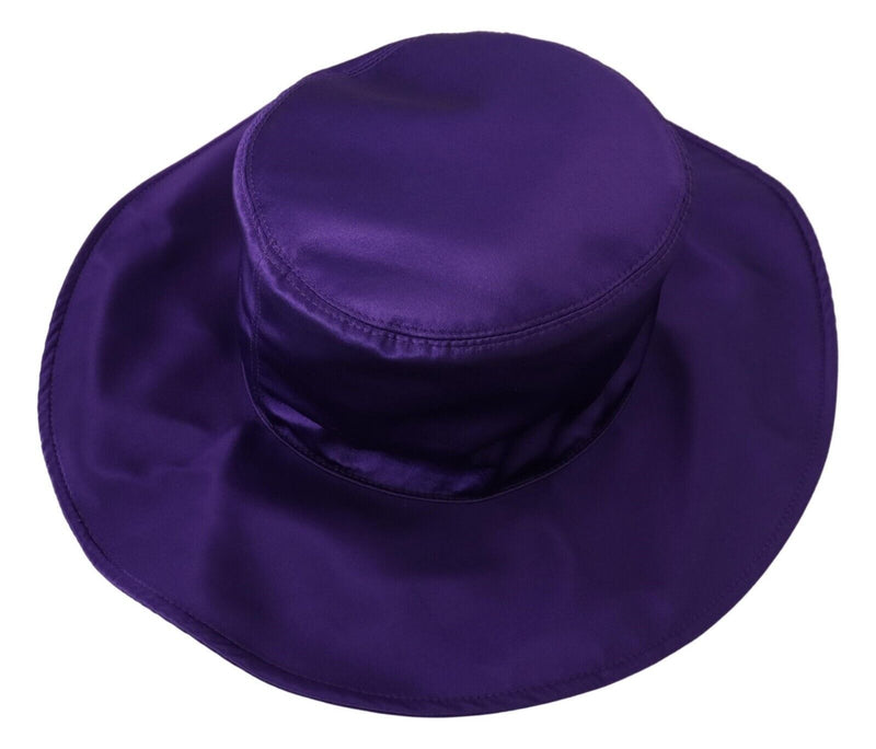 Dolce & Gabbana Elegant Purple Silk Top Women's Hat