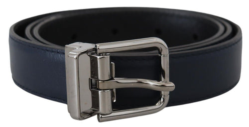 Dolce & Gabbana Elegant Blue Calf Leather Men's Belt