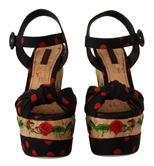 Dolce & Gabbana Multicolor Silk Blend Platform Women's Heels