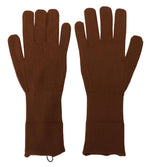 Dolce & Gabbana Elegant Brown Cashmere Winter Men's Gloves