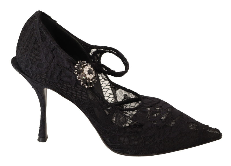 Dolce & Gabbana Elegant Black Lace Stiletto Women's Pumps