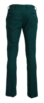 BENCIVENGA Elegantly Tailored Green Pure Cotton Men's Pants