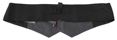 Dior Black Stripes Button Men Waist Cintura Men's Cummerbund