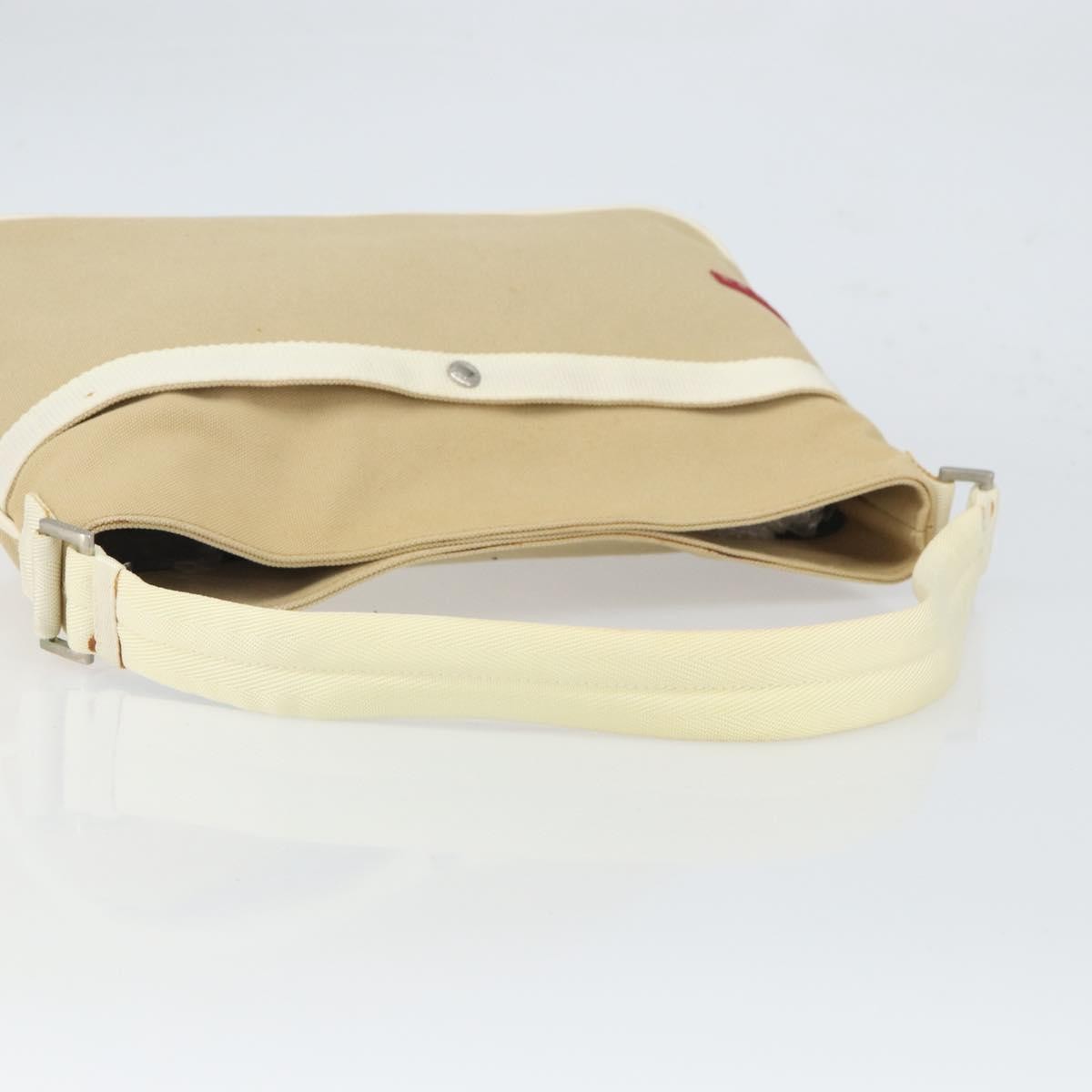 Prada Sport Handbag Canvas Beige Canvas Shoulder Bag Bag (Pre-Owned)