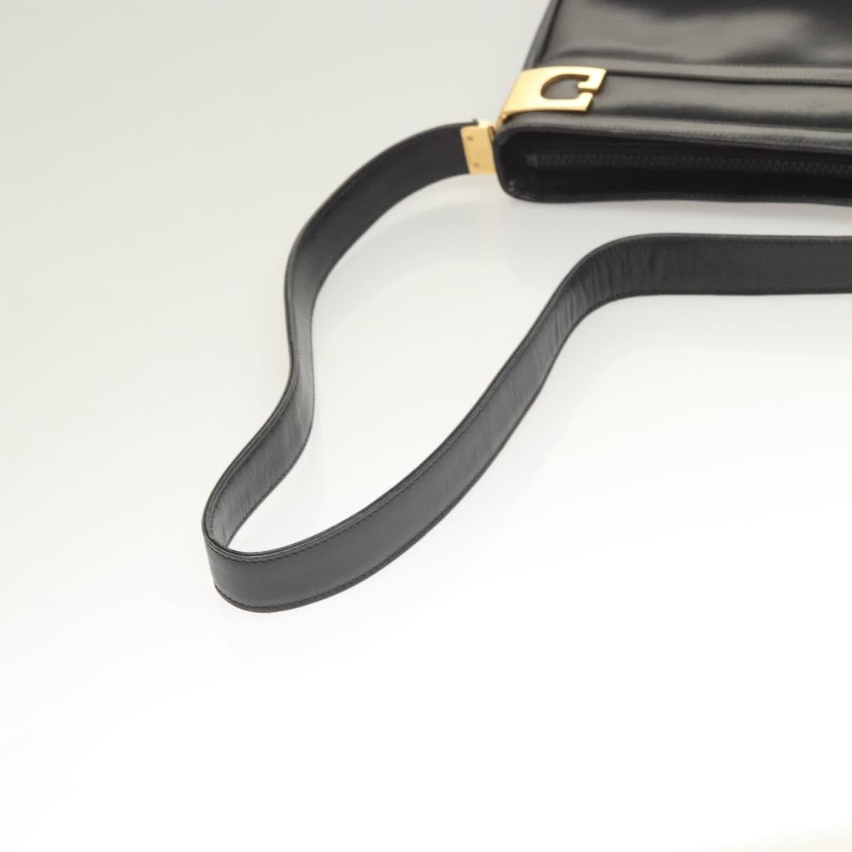 Gucci Vintage Shoulder Bag Leather Black Leather Shoulder Bag Bag (Pre-Owned)