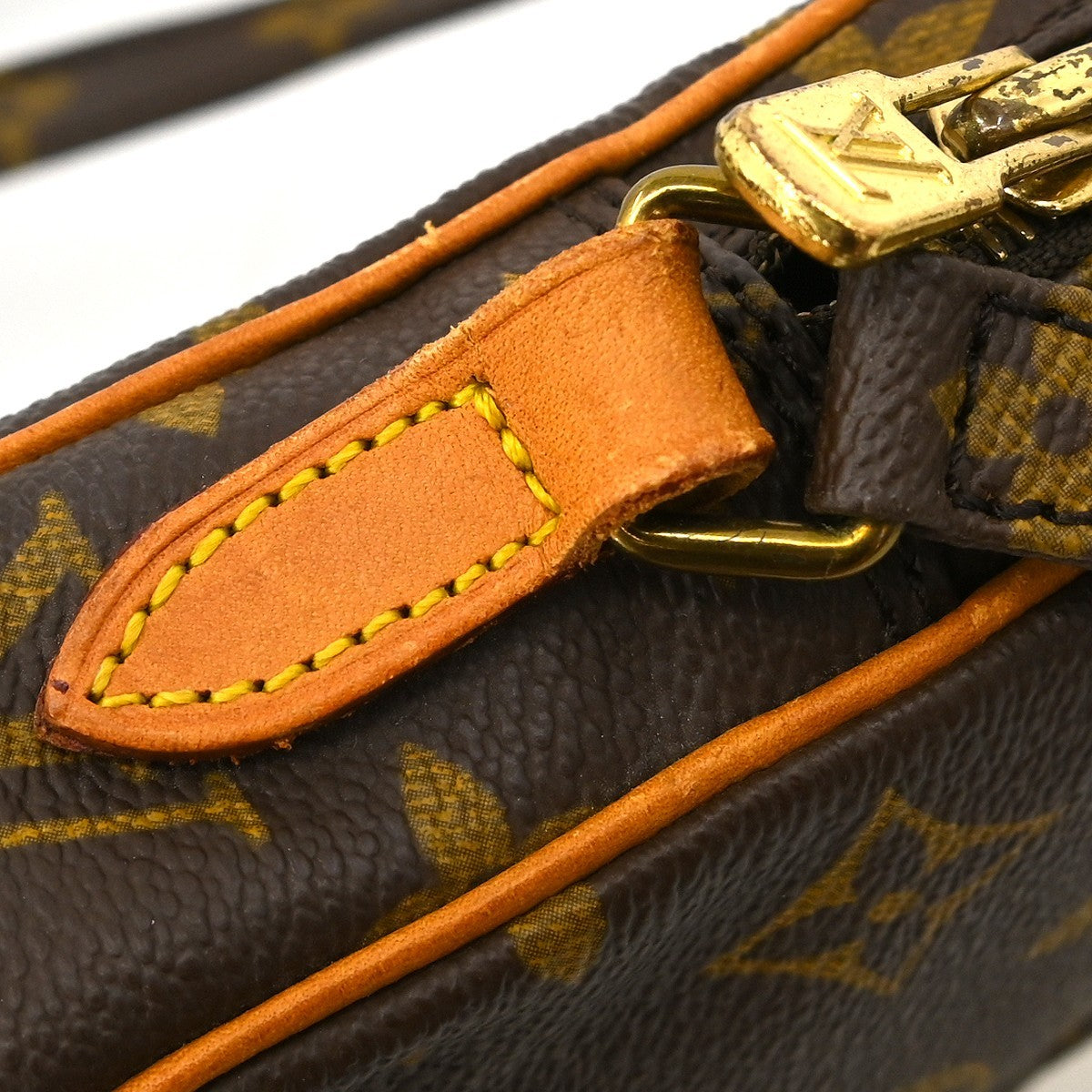 Louis Vuitton Danube Handbag Monogram Canvas Brown Canvas Shoulder Bag Bag (Pre-Owned)