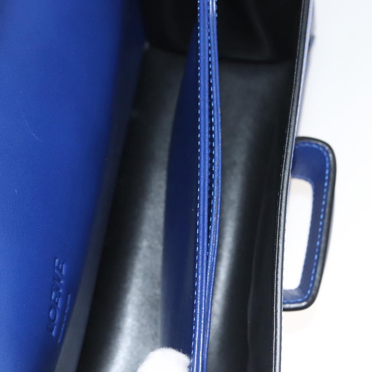 Loewe Barcelona Shoulder Bag Leather Blue Leather Shoulder Bag Bag (Pre-Owned)