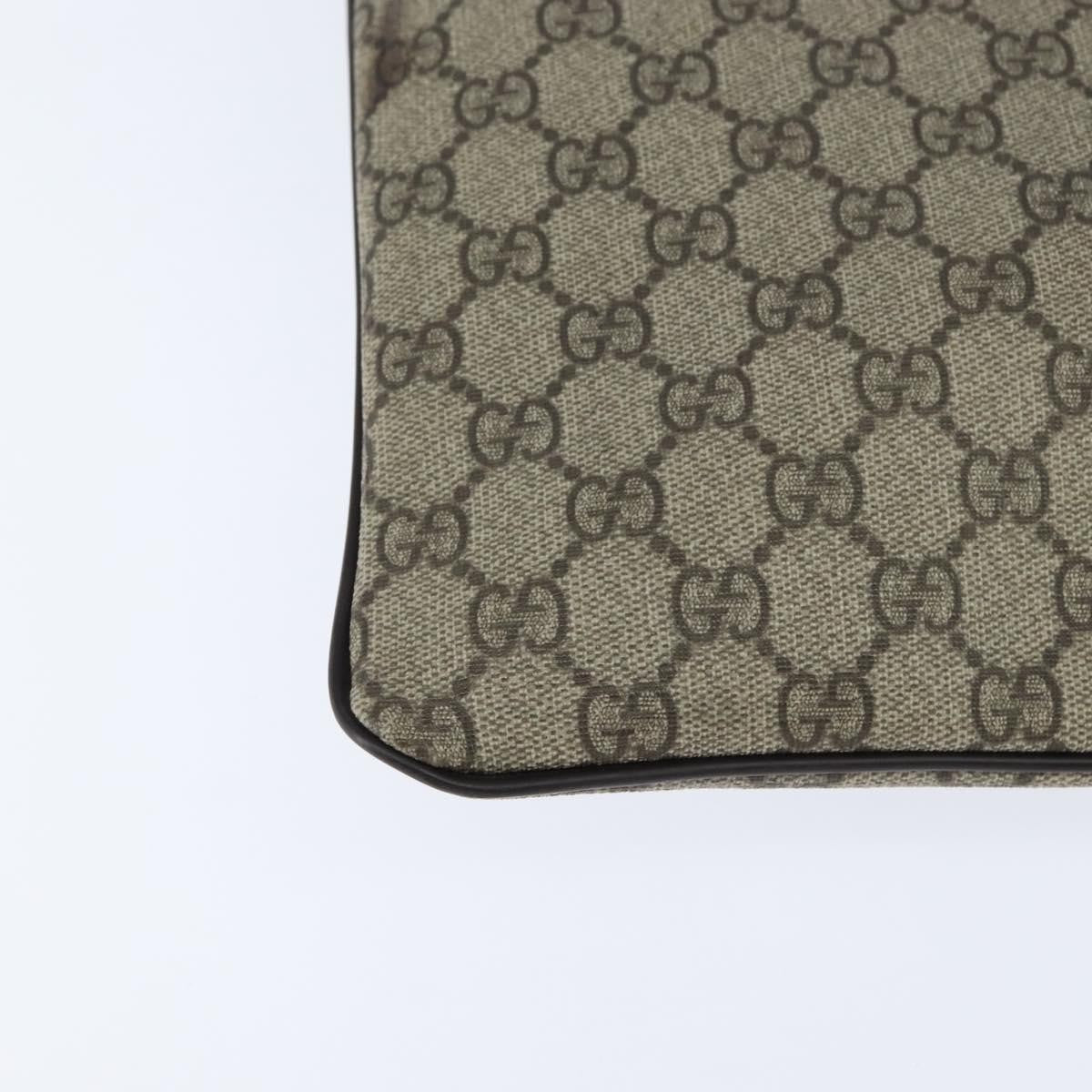 Gucci Zip Top Messenger Bag Gg Coated Canvas Beige Canvas Shoulder Bag Bag (Pre-Owned)