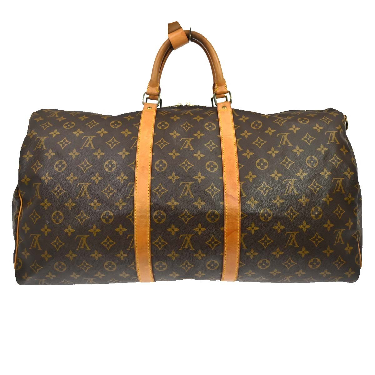Louis Vuitton Keepall Bandouliere Bag Monogram Canvas Brown Canvas Travel Bag Bag (Pre-Owned)