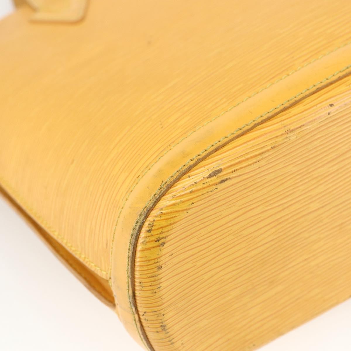 Louis Vuitton Lussac Handbag Epi Leather Yellow Leather Shoulder Bag Bag (Pre-Owned)