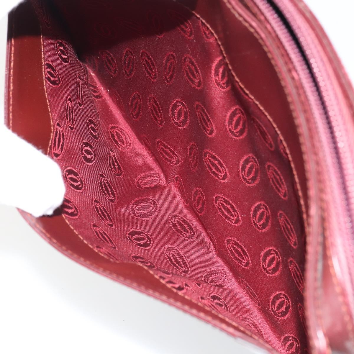 Cartier Must De Cartier Clutch Bag Leather Burgundy Leather Clutche & Pouche Bag (Pre-Owned)