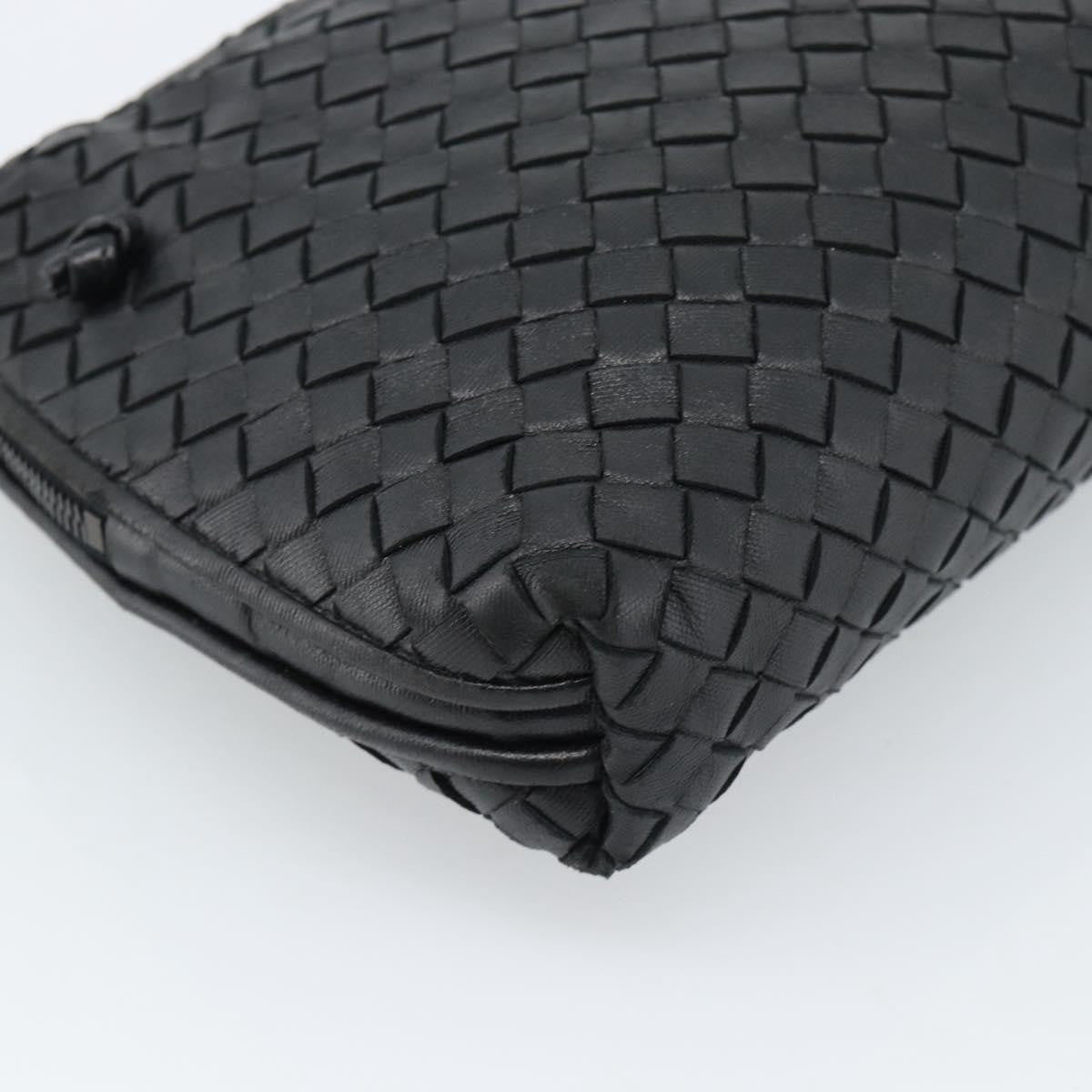 Bottega Veneta Nodini Crossbody Bag Intrecciato Nappa Black Leather Shoulder Bag Bag (Pre-Owned)