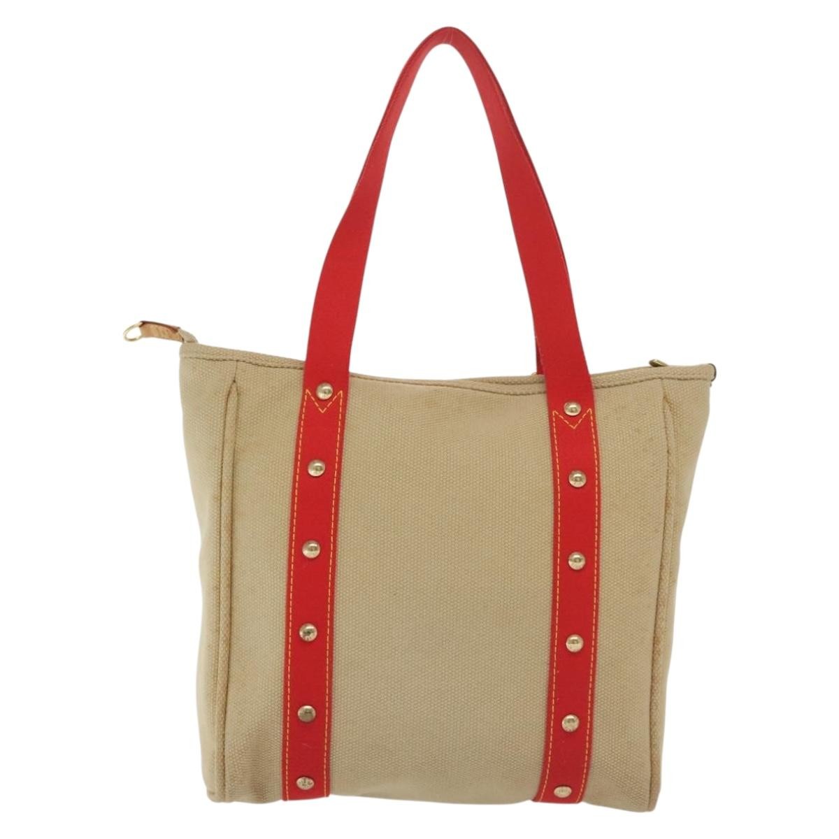Louis Vuitton Antigua Tote Canvas Beige Canvas Tote Bag Bag (Pre-Owned)