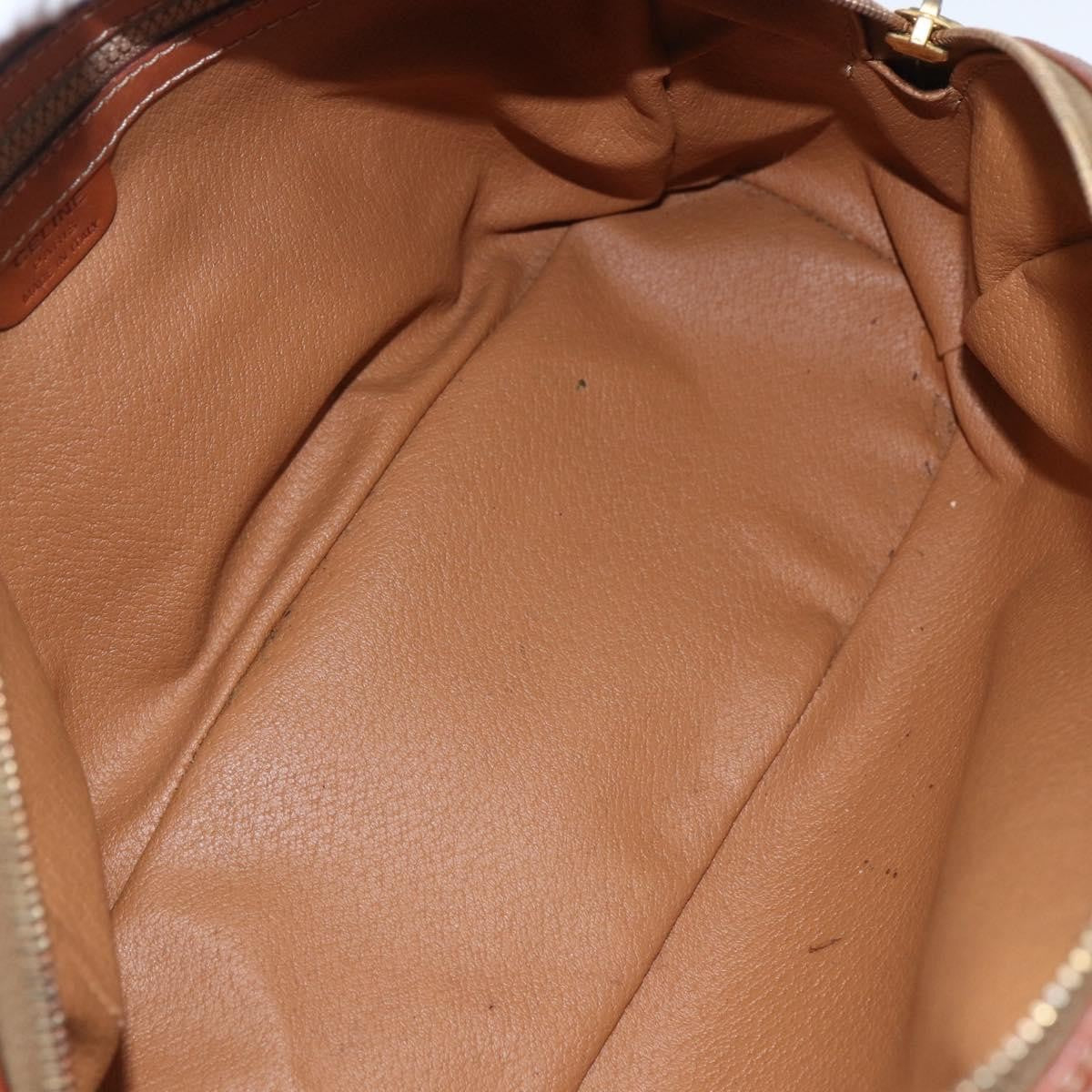 Celine Vintage Macadam Handbag Canvas And Leather Brown Canvas Handbag (Pre-Owned)
