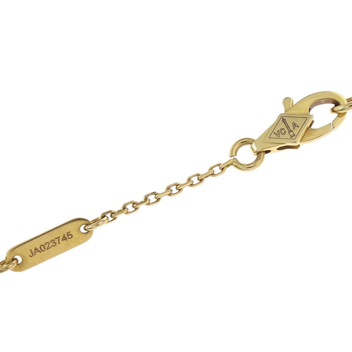 Van Cleef & Arpels Vintage Alhambra Pendant Necklace 18K Yellow Gold And Mother Of Pearl Gold Yellow_Gold Necklace Jewelry (Pre-Owned)