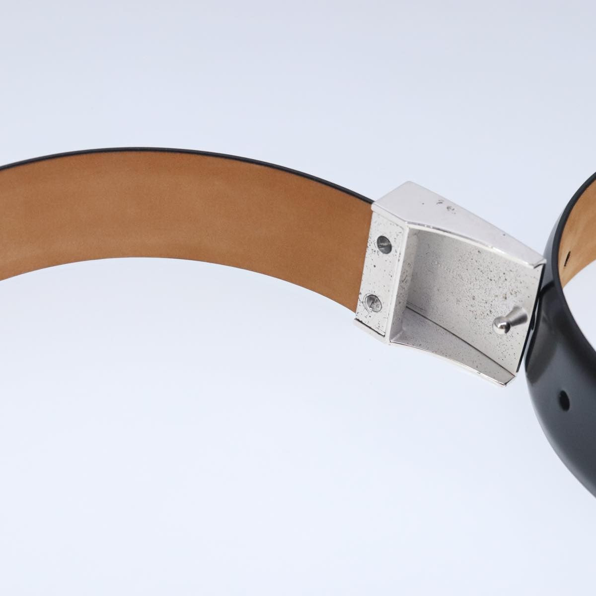 Louis Vuitton Carre Belt Leather Black Leather Belts Accessory (Pre-Owned)