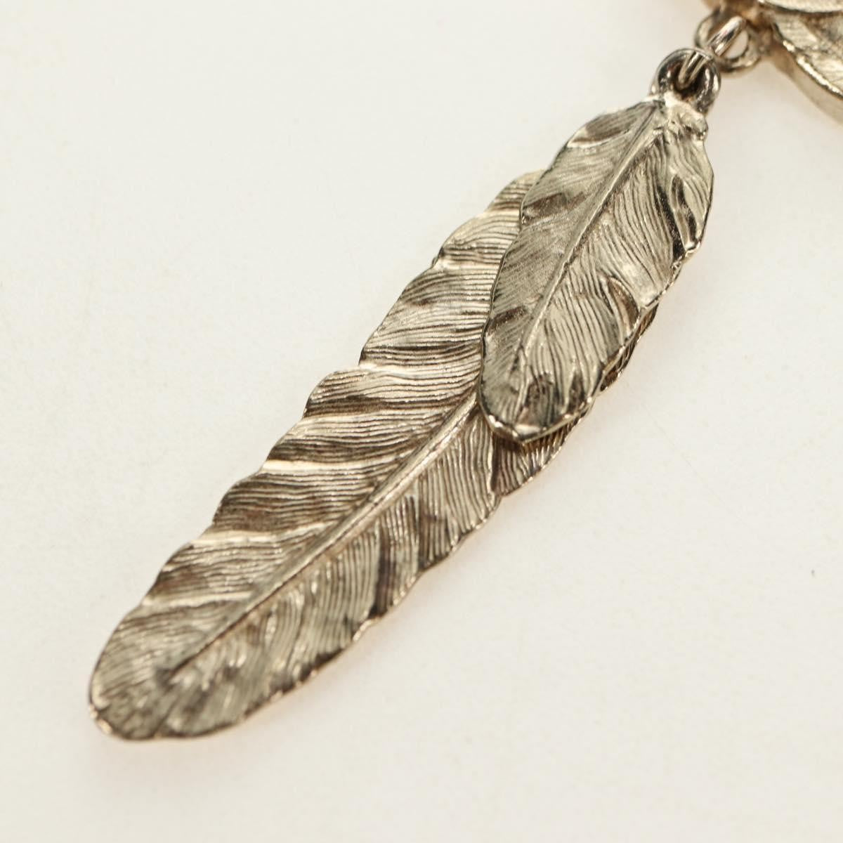 Chanel Feather Cc Pendant Necklace Metal Gold Metal Necklace Jewelry (Pre-Owned)