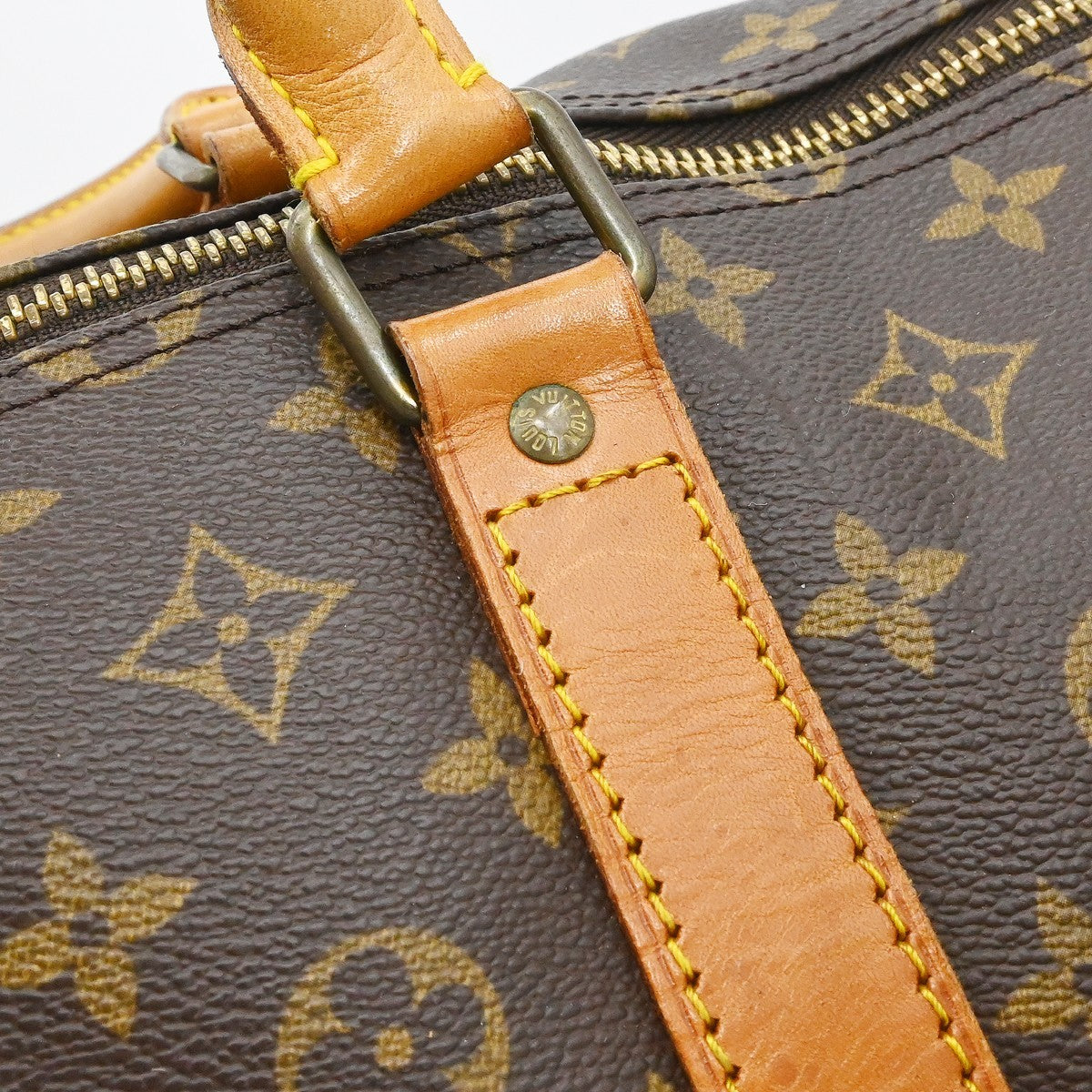 Louis Vuitton Keepall Bandouliere Bag Monogram Canvas Brown Canvas Travel Bag Bag (Pre-Owned)