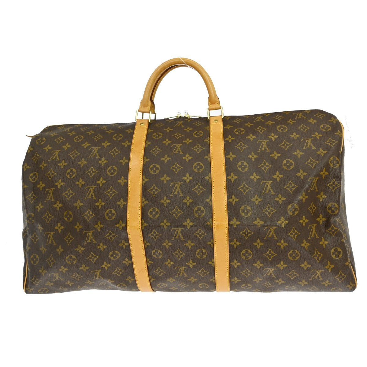 Louis Vuitton Keepall Bag Monogram Canvas Brown Canvas Travel Bag Bag (Pre-Owned)