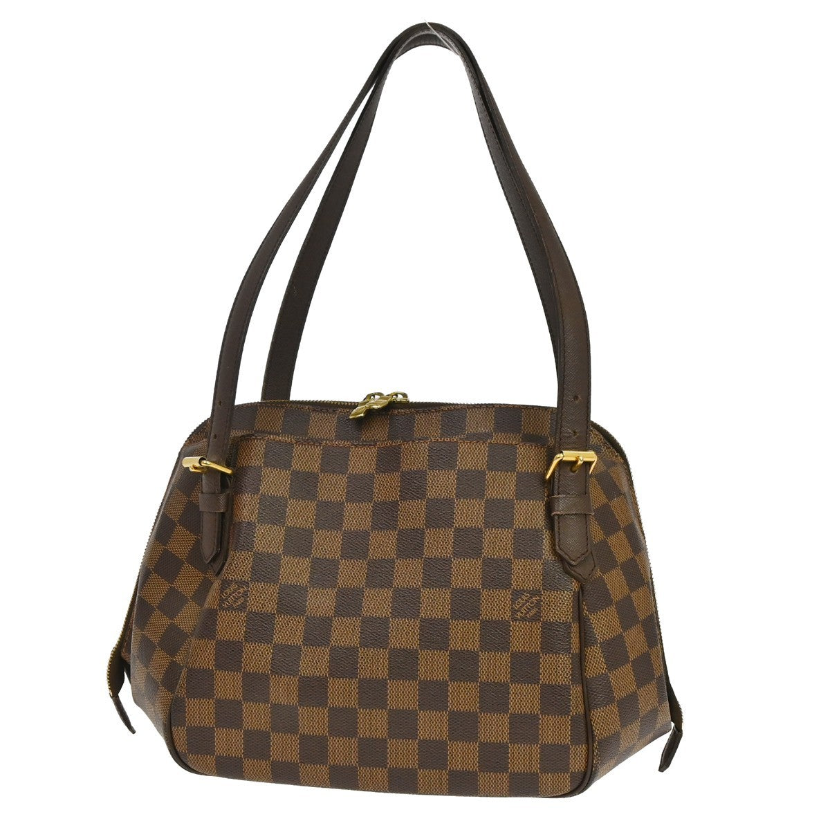 Louis Vuitton Belem Handbag Damier Brown Canvas Shoulder Bag Bag (Pre-Owned)