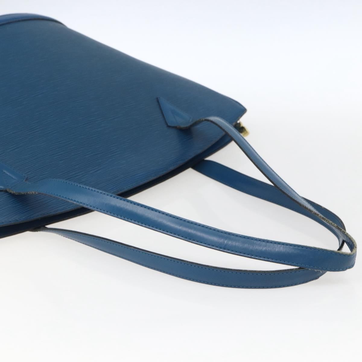 Louis Vuitton Saint Jacques Handbag Epi Leather Blue Leather Shoulder Bag Bag (Pre-Owned)